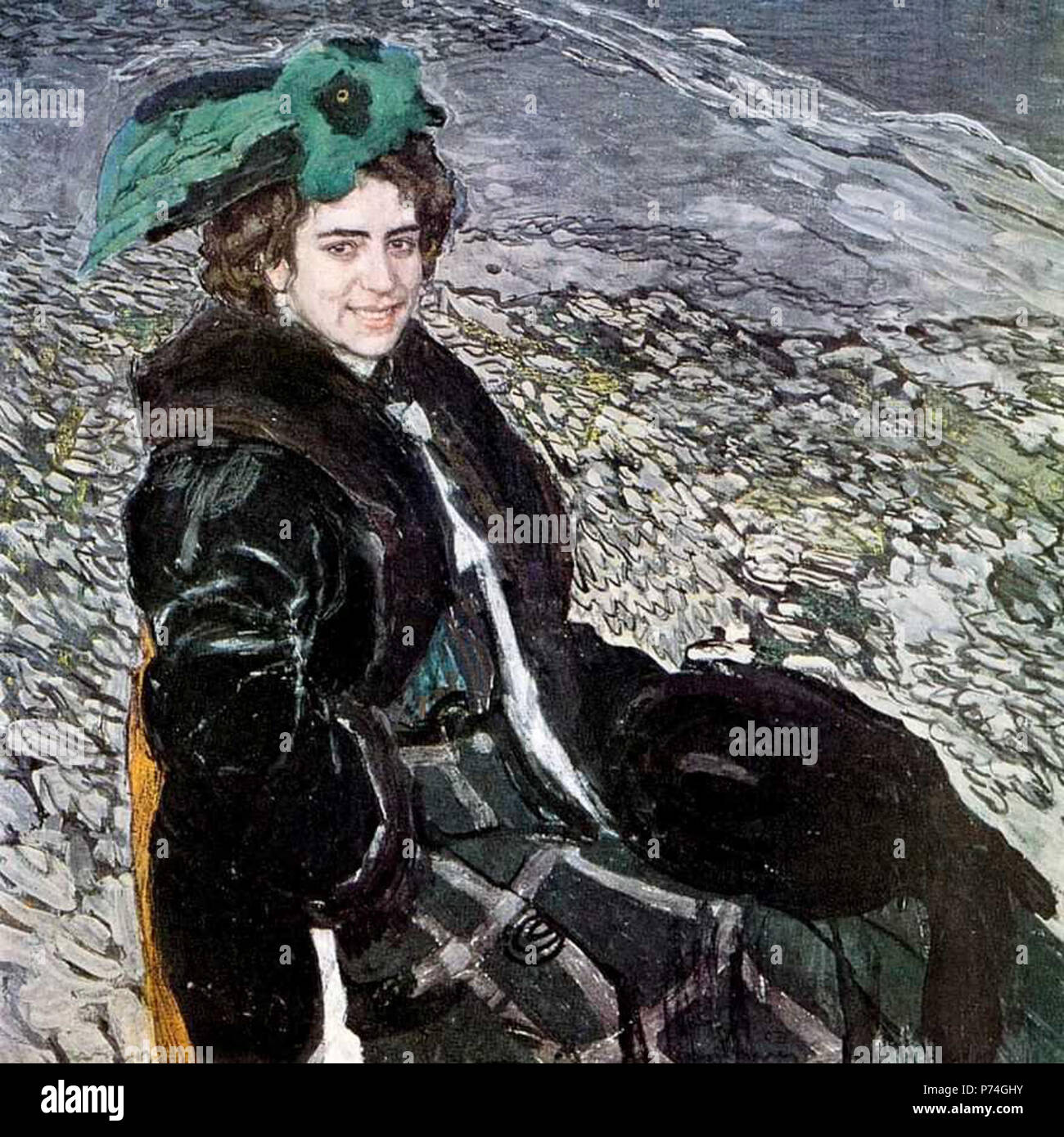 English: portrait of dancer Elena Smirnova by Alexandr Golovin 1910 ...