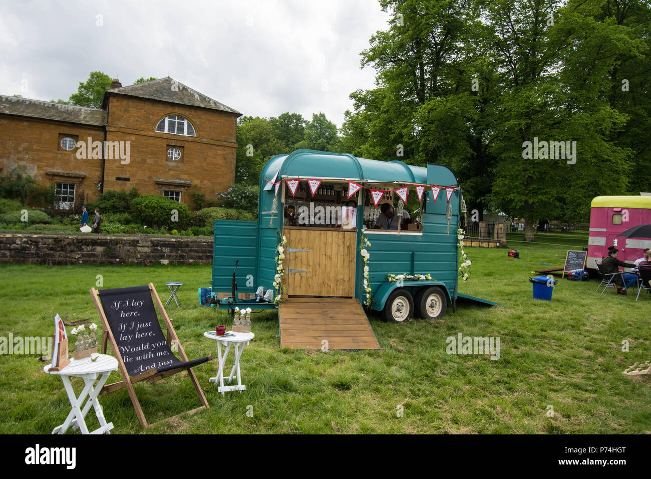 Food and Drink Festival Althorp Northamptonshire horse box ramp flags ...