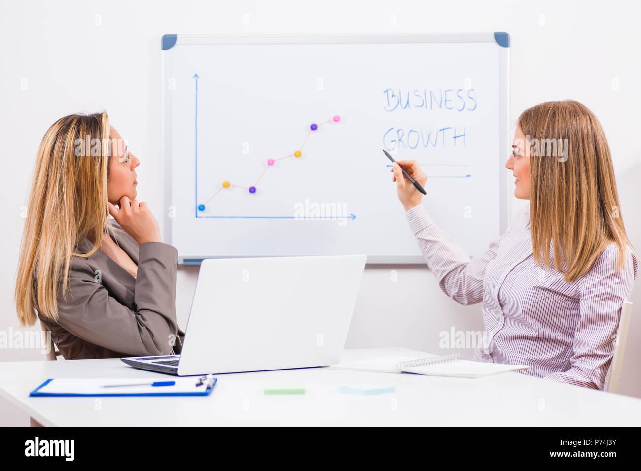 Three businesswomen are having meeting in their office Stock Photo - Alamy