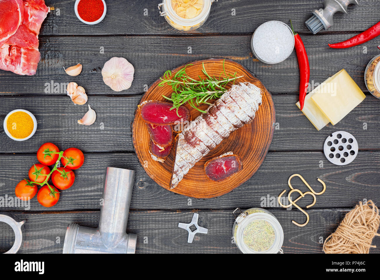 Ingredients Of The Production Of Cured Sausage From The Raw Material To Ingredients Of The Production Of Cured Sausage From The Raw Material To