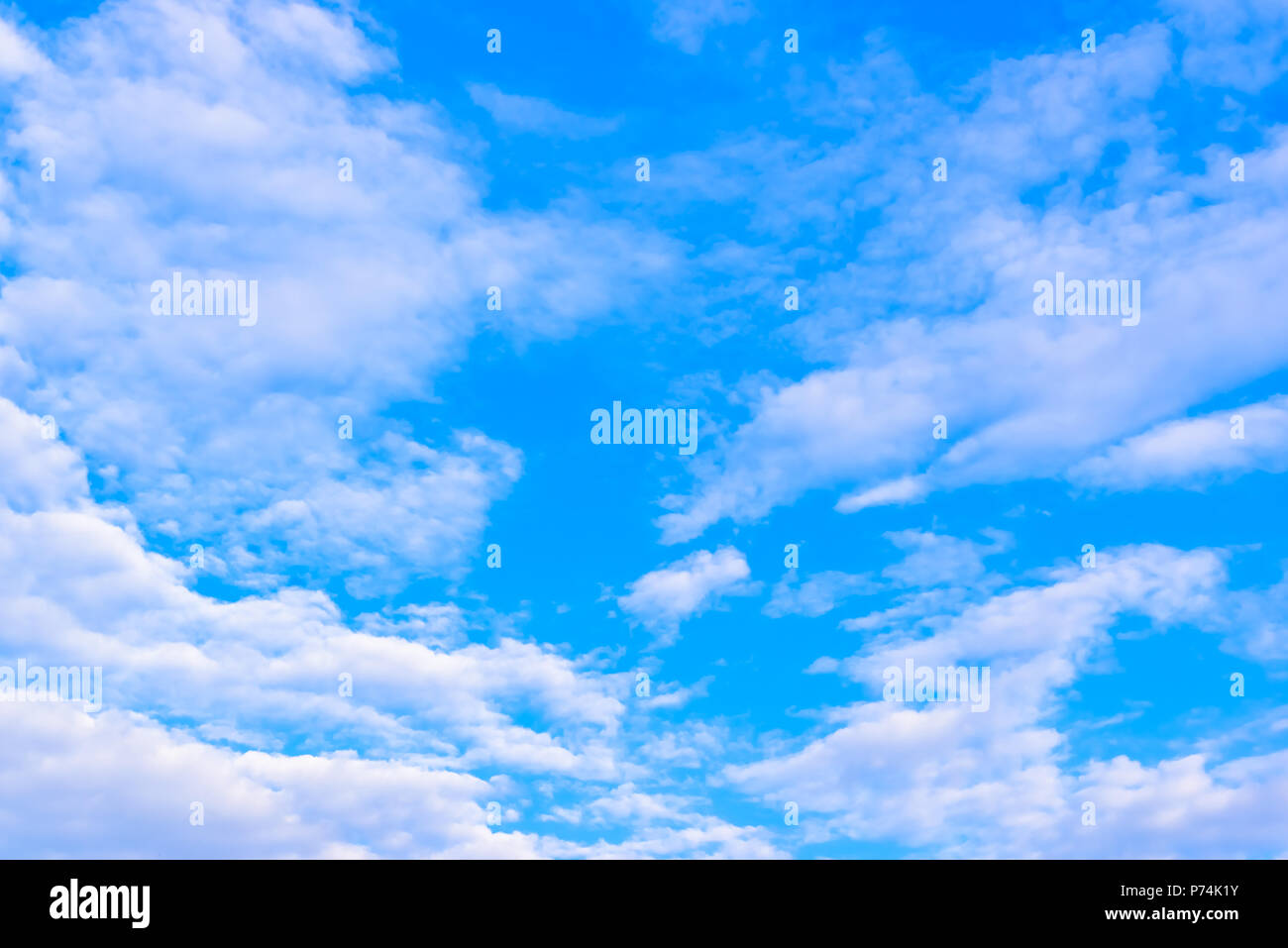 Beautiful clouds with blue sky background. Nature weather, cloud blue sky. white fluffy clouds in the blue  space for editing Stock Photo -  Alamy