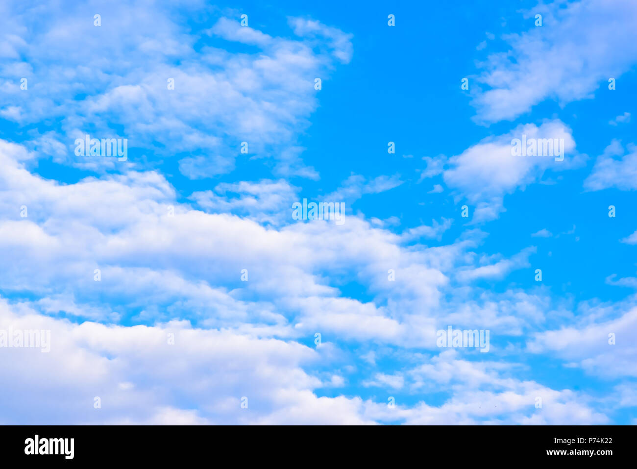 Beautiful clouds with blue sky background. Nature weather, cloud blue   fluffy clouds in the blue  space for editing Stock Photo - Alamy