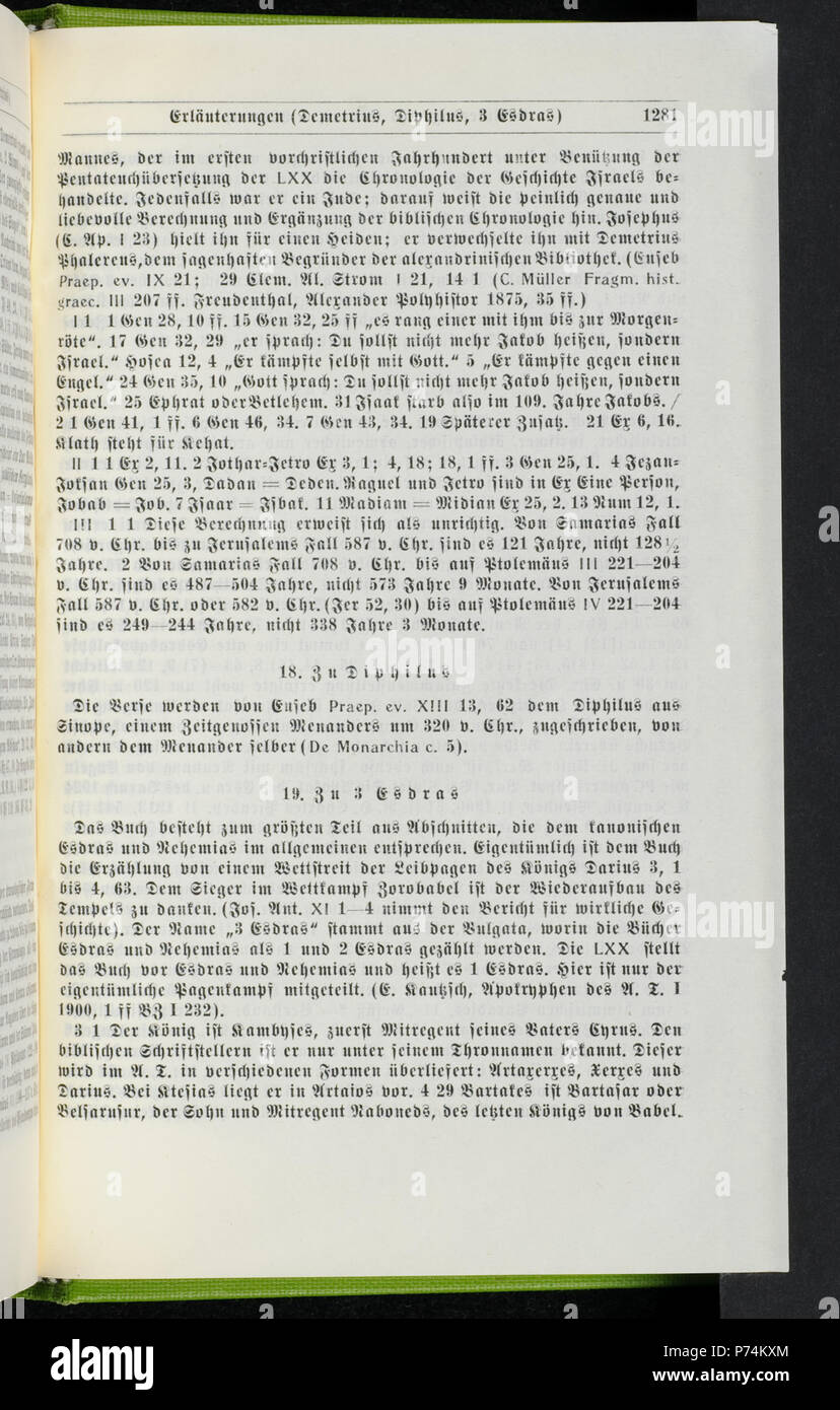 . Altjüdisches Schrifttum außerhalb der Bibel N/A 195 Riessler Altjuedisches Schrifttum ausserhalb der Bibel 1281 Stock Photo