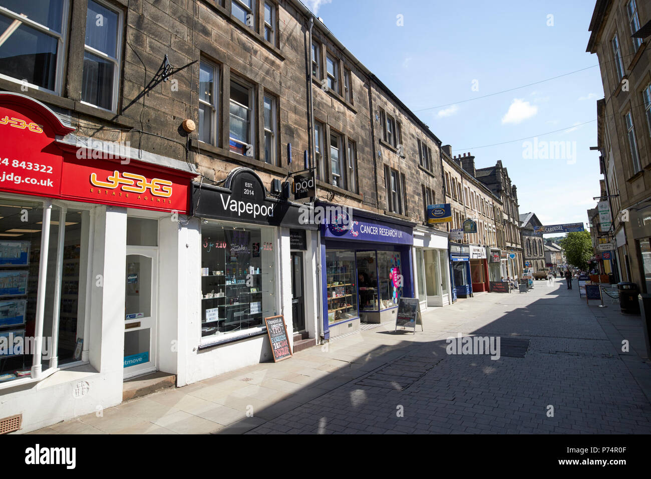 market street in the city centre of lancaster england uk Stock Photo
