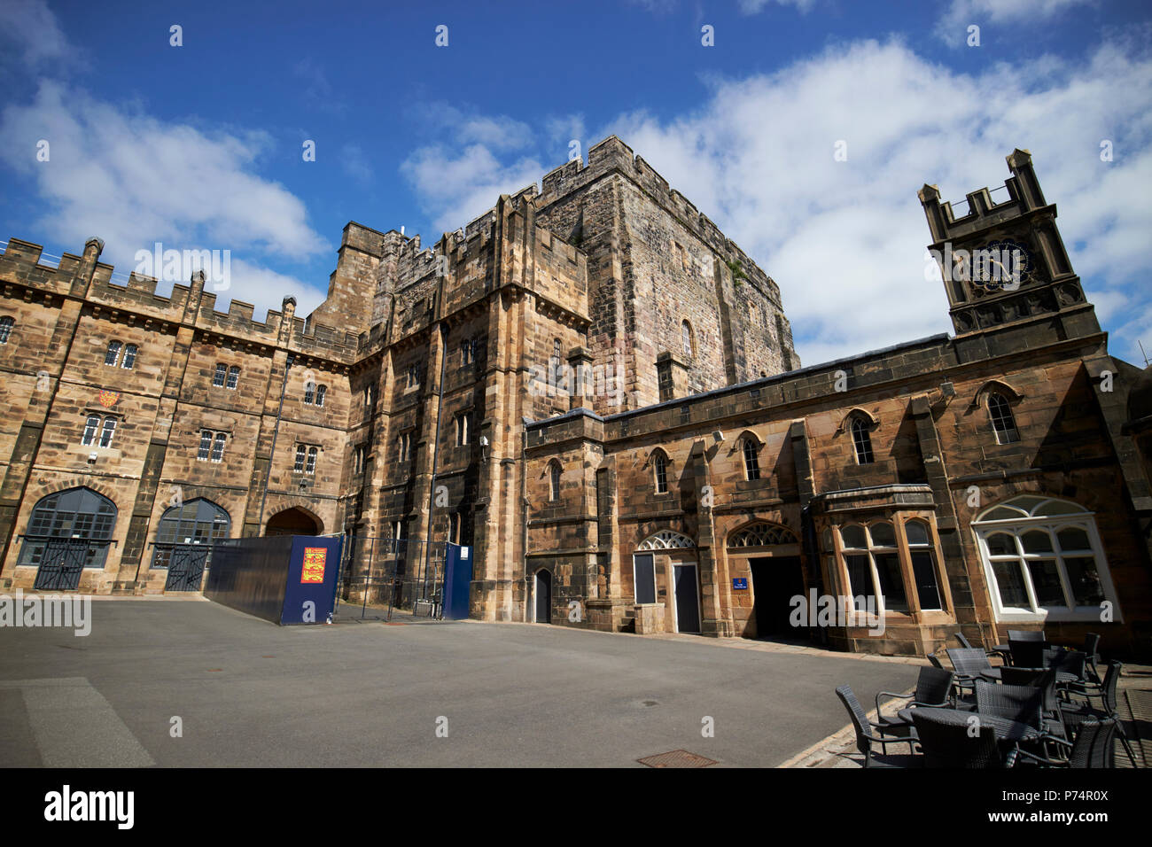 interior of lancaster castle with old debtors prison building and keep lancaster england uk Stock Photo