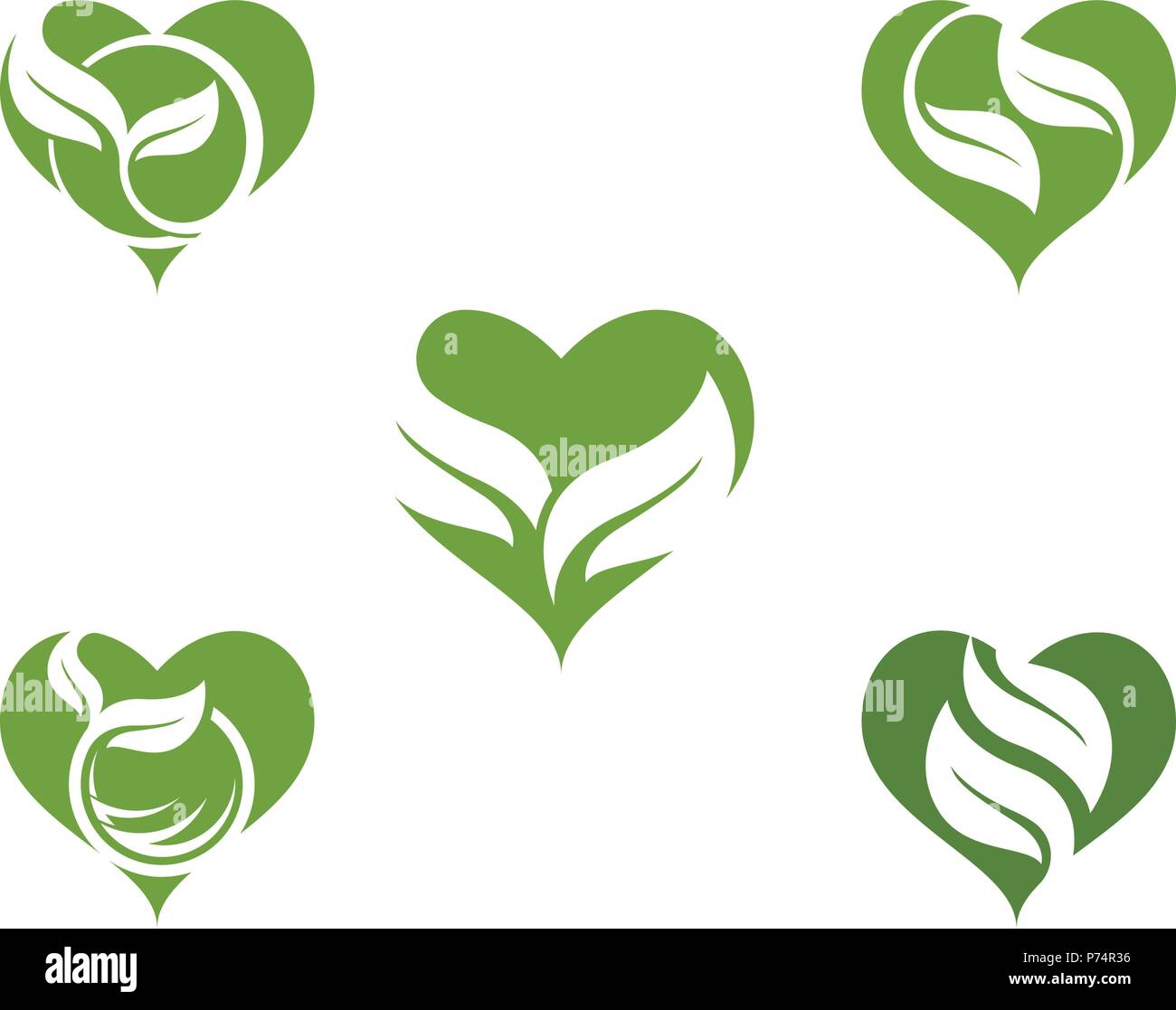 Logos of green Tree leaf ecology nature element vector Stock Vector ...