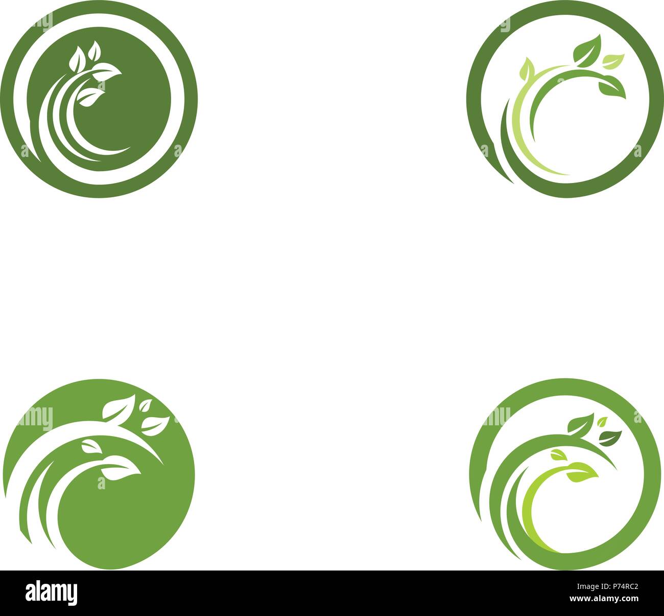 Logos of green Tree leaf ecology nature element vector Stock Vector ...