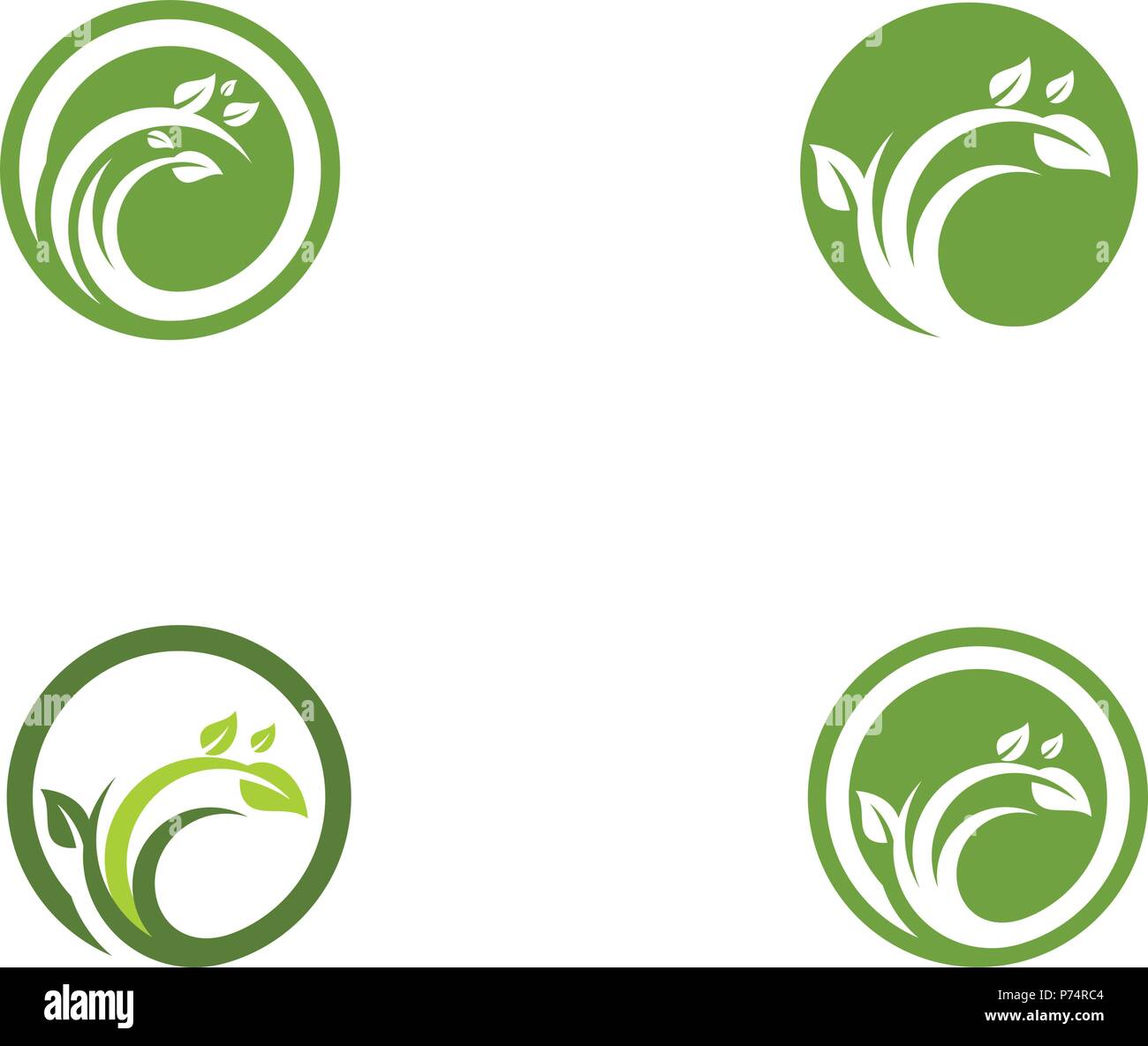 Logos of green Tree leaf ecology nature element vector Stock Vector ...