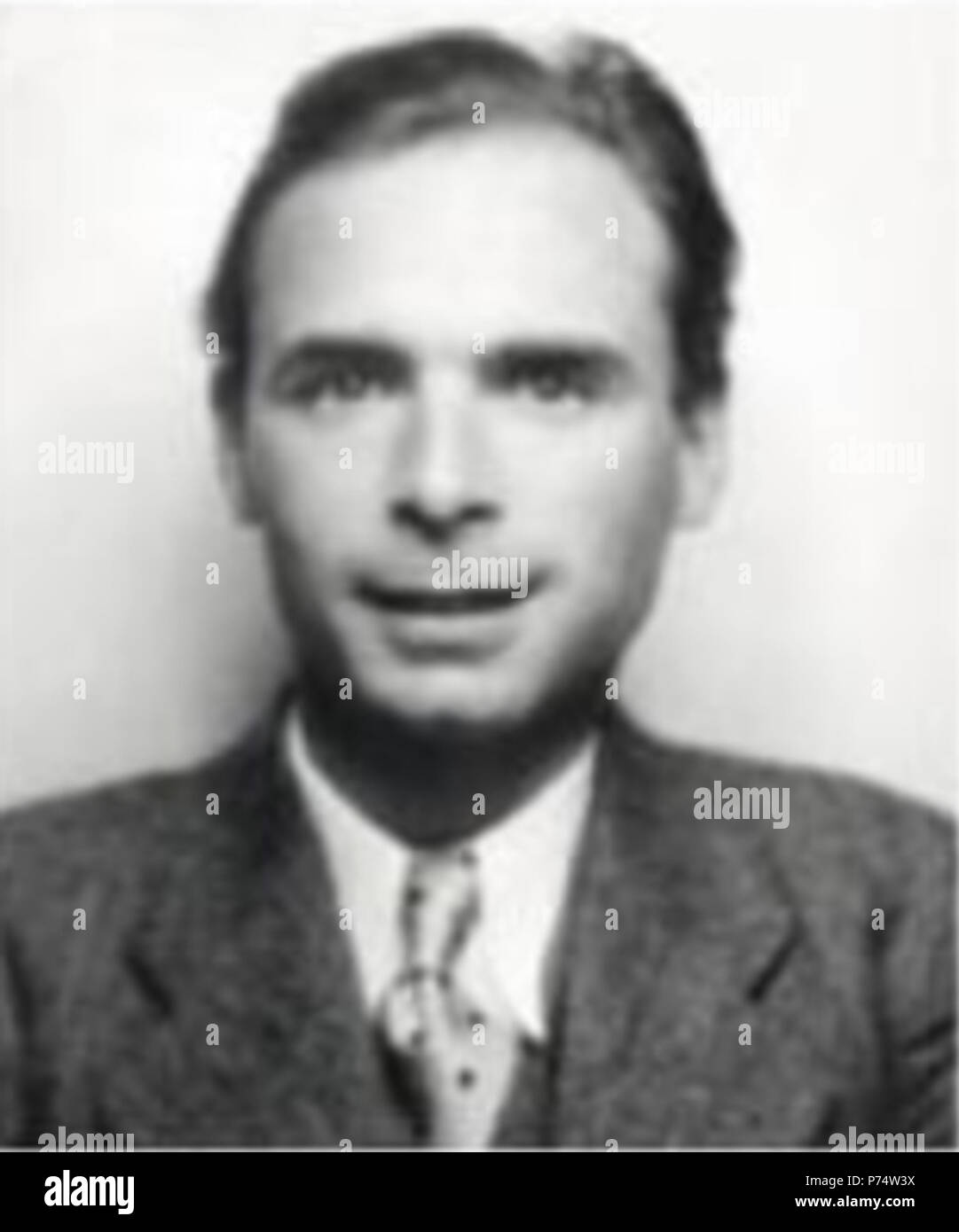 38 Pasfoto Felix Nussbaum, 1937 Stock Photo