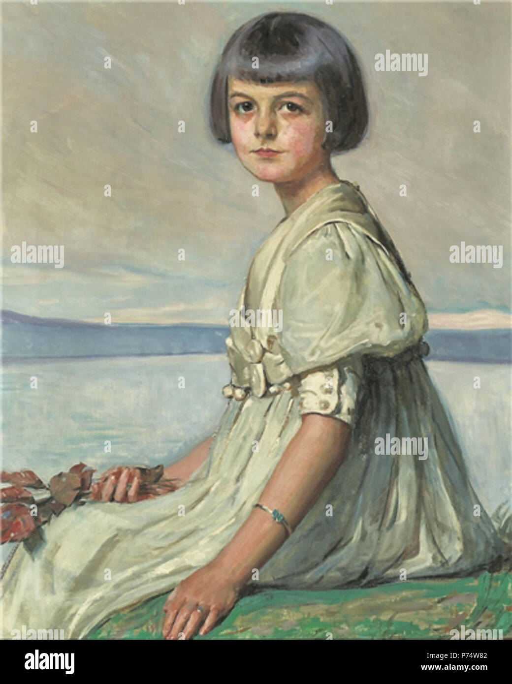 Lëtzebuergesch Pierre Blanc Portrait d'une jeune fille. 1916 39