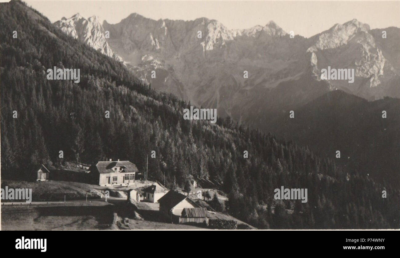 English: Postcard of Jezerski vrh. 1934 41 Postcard of Jezerski vrh 1934 Stock Photo