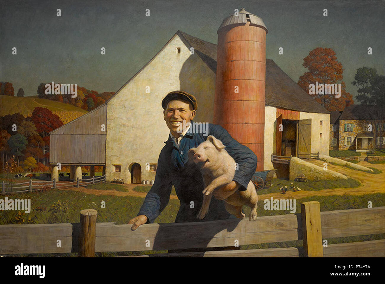 Farmer portrait painting hi-res stock photography and images - Alamy