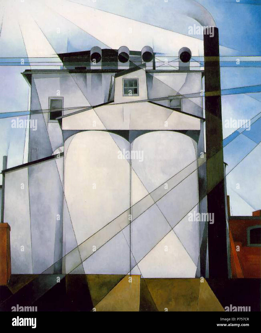 Demuth、My Egypt、希少画集画、新品額付 My Egypt, Oil on composition board 35 3/4 x 30 in. (90,8 x