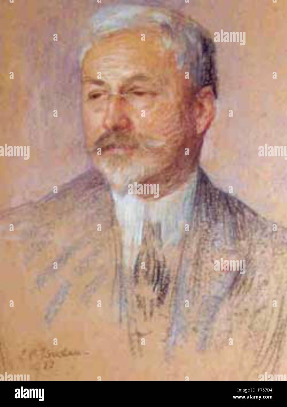 English Pastel portrait of Guillaume. 1922 25 Charles Edouard