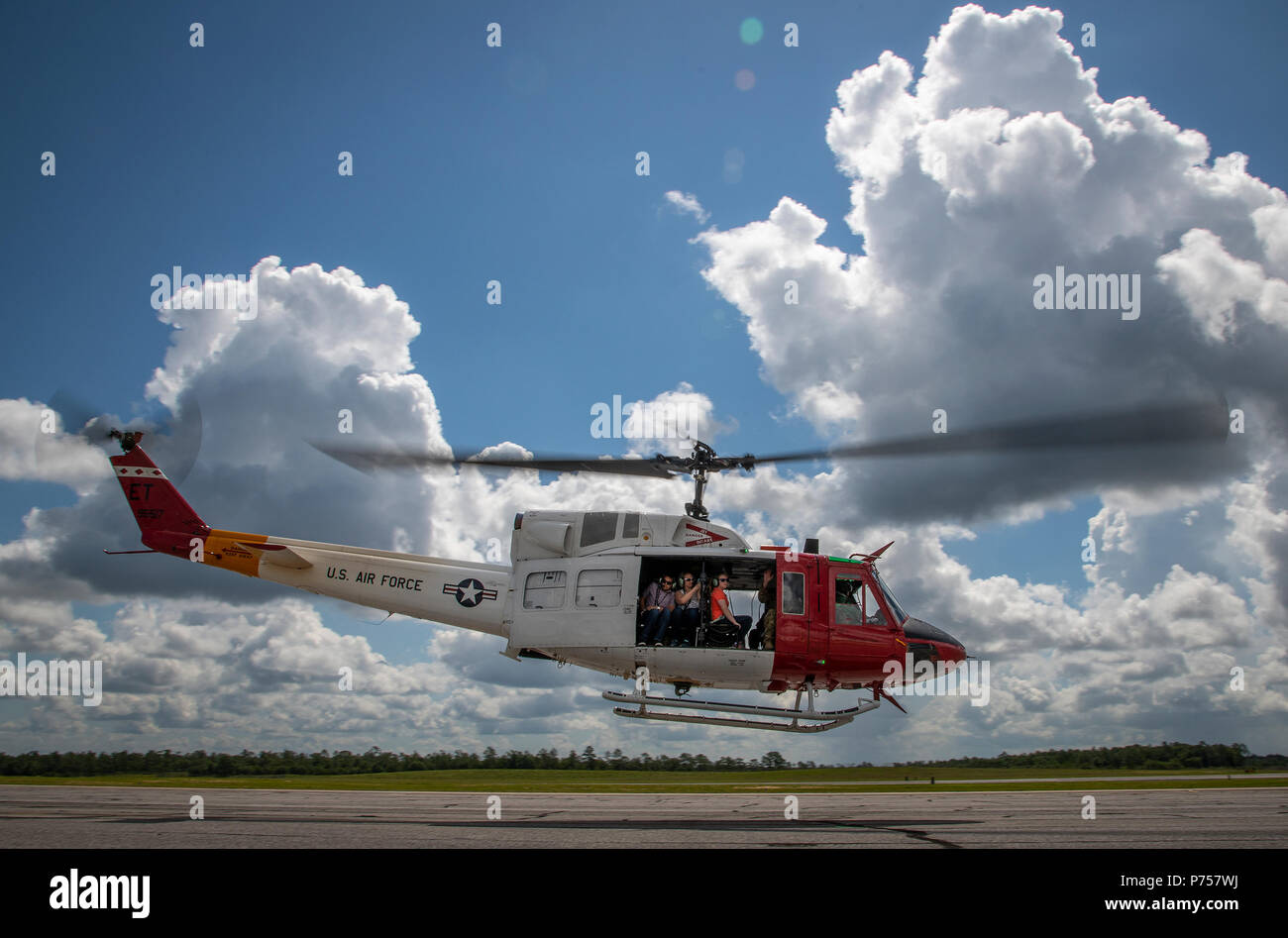 Premier College Intern Program participants lift off on their UH1