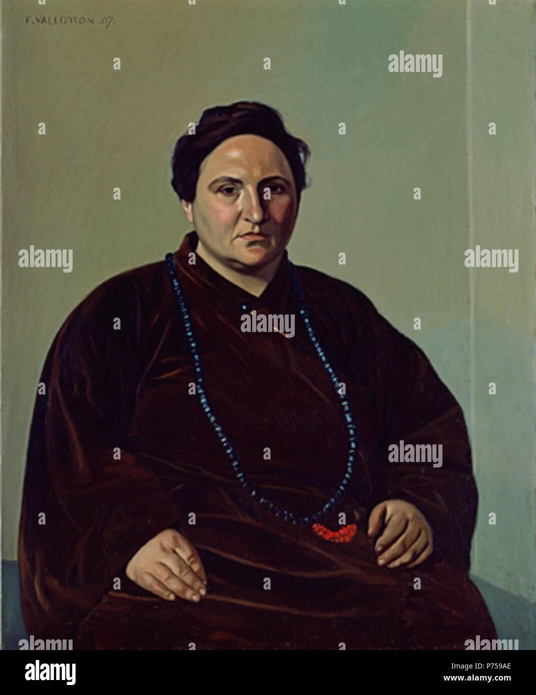 125 Félix Valloton, Portrait of Gertrude Stein 1907 Stock Photo