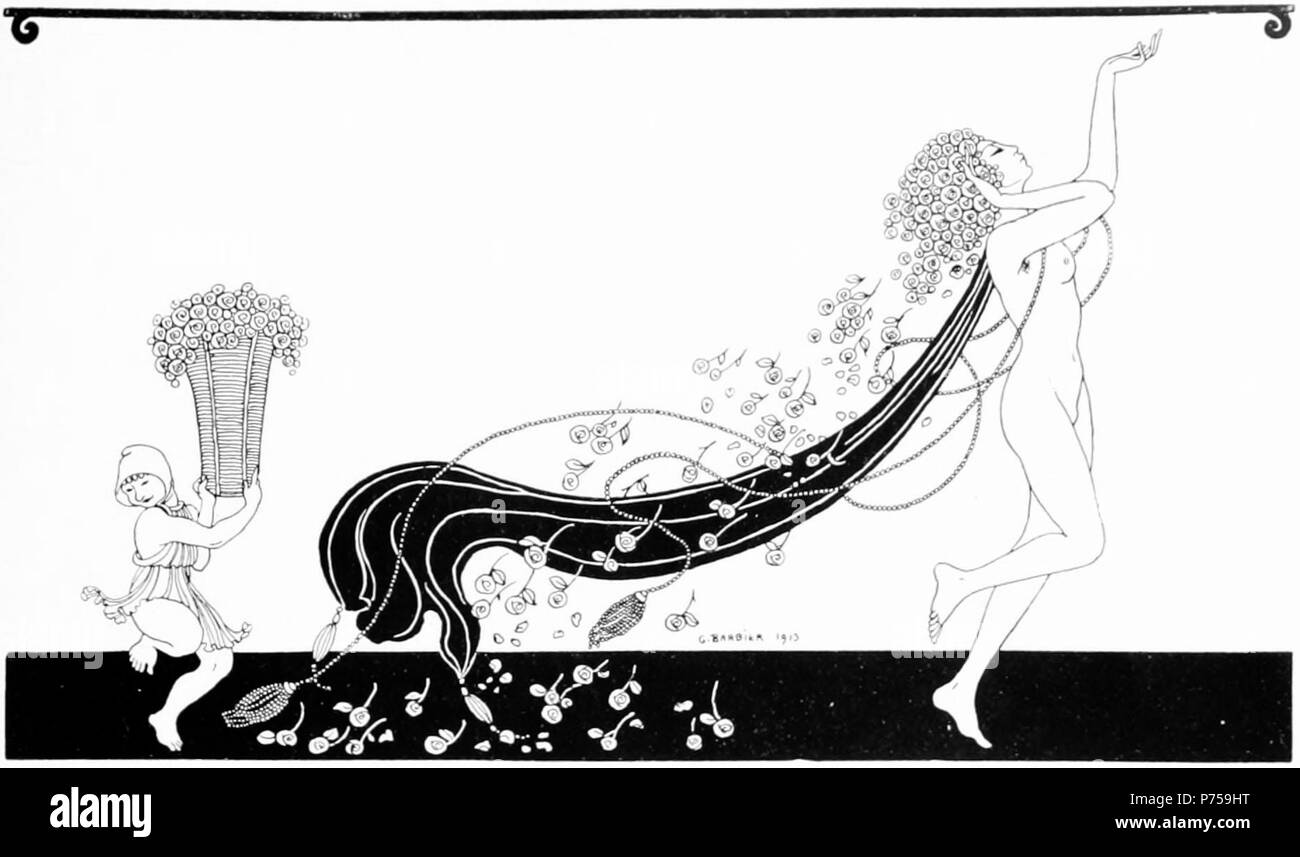 Fran§ais Dessin pour un programme appartient   Mlle Nérys 1913 127 Georges Barbier