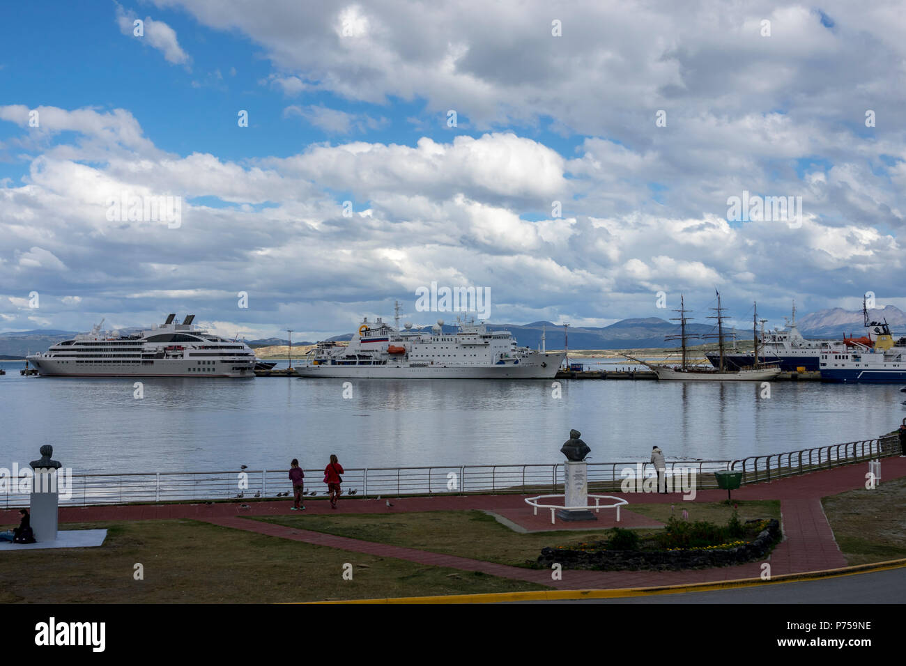 Antarctica bound ships at the wharf Ushuaia, Argentina Stock Photo - Alamy