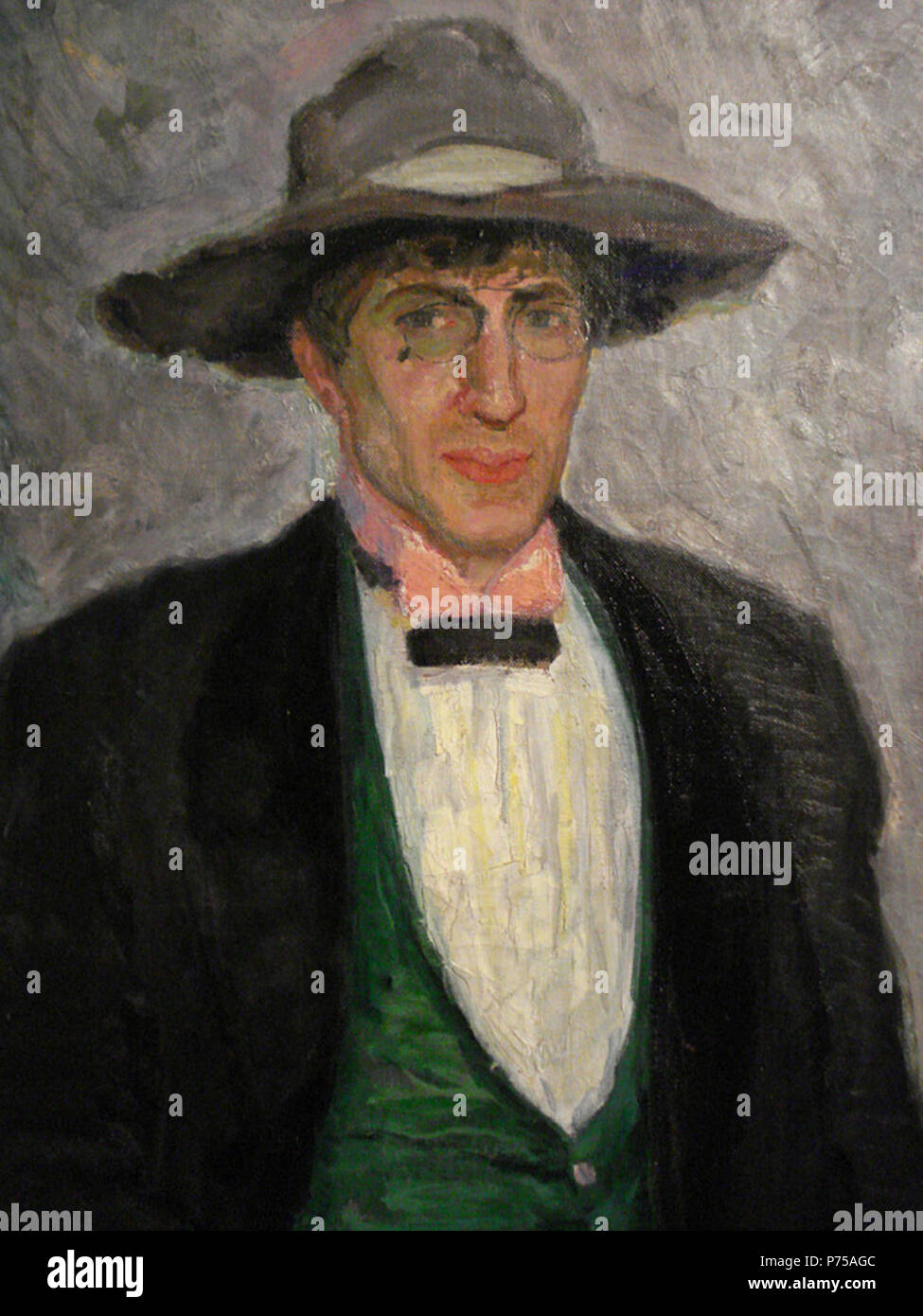 . Portrait of Nikolai Astrup  Unknown date 17 Bernhard Folkestad - Portrett av Nikolai Astrup Stock Photo