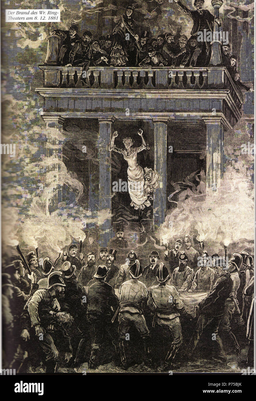 Ringtheater fire in Vienna, December 8, 1881 . N/A 22 Carl  Pippich-Ringtheater Stock Photo - Alamy