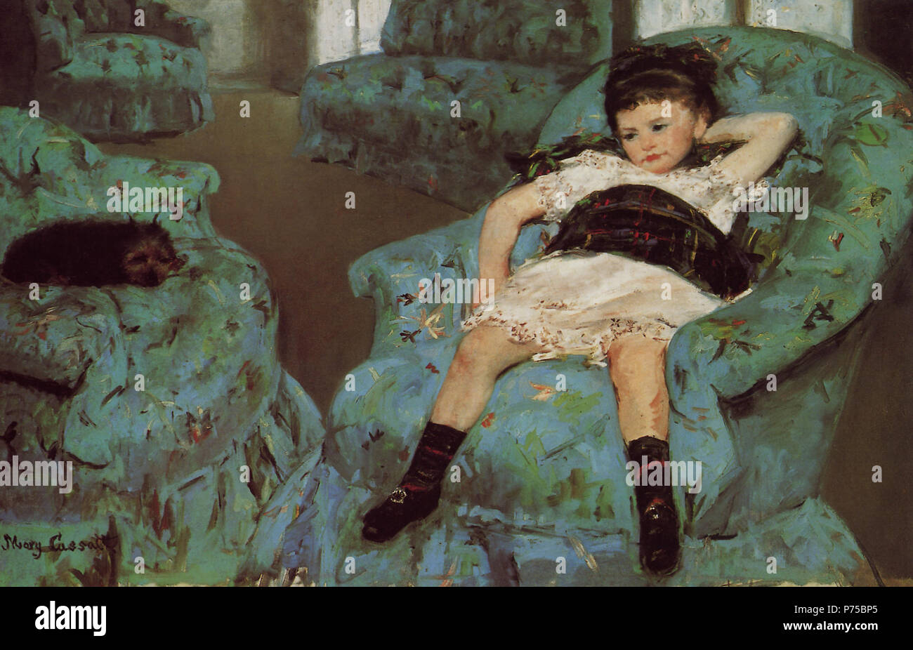 . Little Girl in a blue armchair 1878 23 Cassatt Mary Little Girl in a