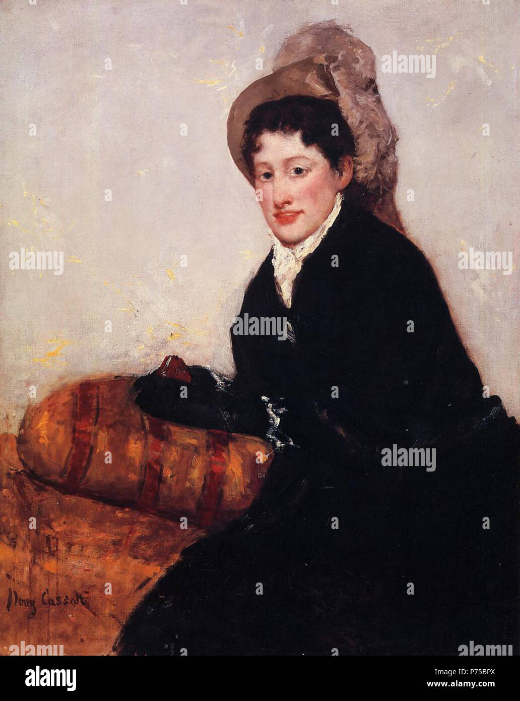 English: Portrait of Madame X Dressed for the Matinee by Mary Stevenson Cassatt, 1877-78, oil on canvas, 39 5/8 x 31 13/16 in. (100.6 x 80.8 cm), North Carolina Museum of Art . 1877-78 23 Portrait of Madame X Dressed for the Matinee by Mary Cassatt Stock Photo