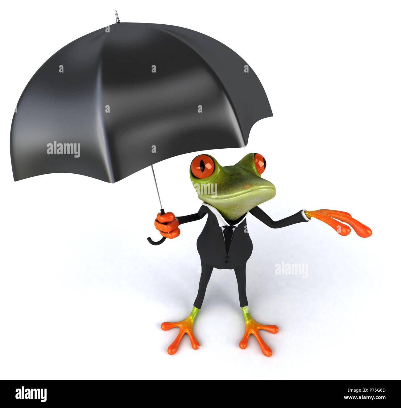 Frog with umbrella Cut Out Stock Images & Pictures - Alamy