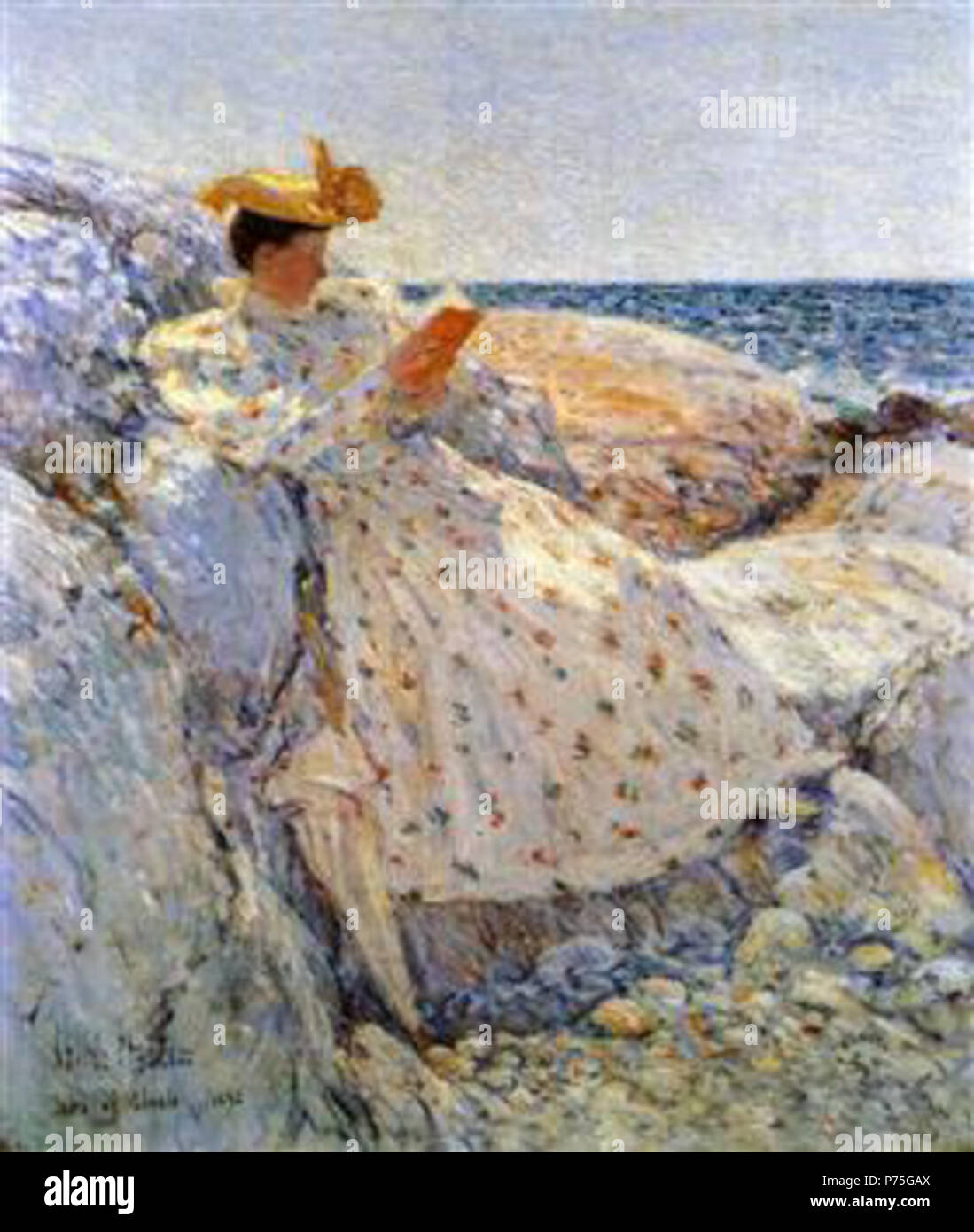 Work by Childe Hassam . before 1935 136 Hassam - isle-of-shoals Stock ...