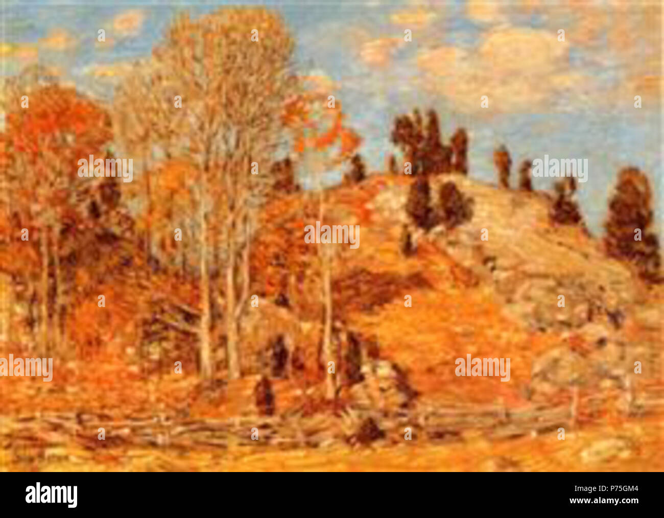 Work by Childe Hassam . before 1935 137 Hassam thecedarlotoldlyme Stock Photo Alamy
