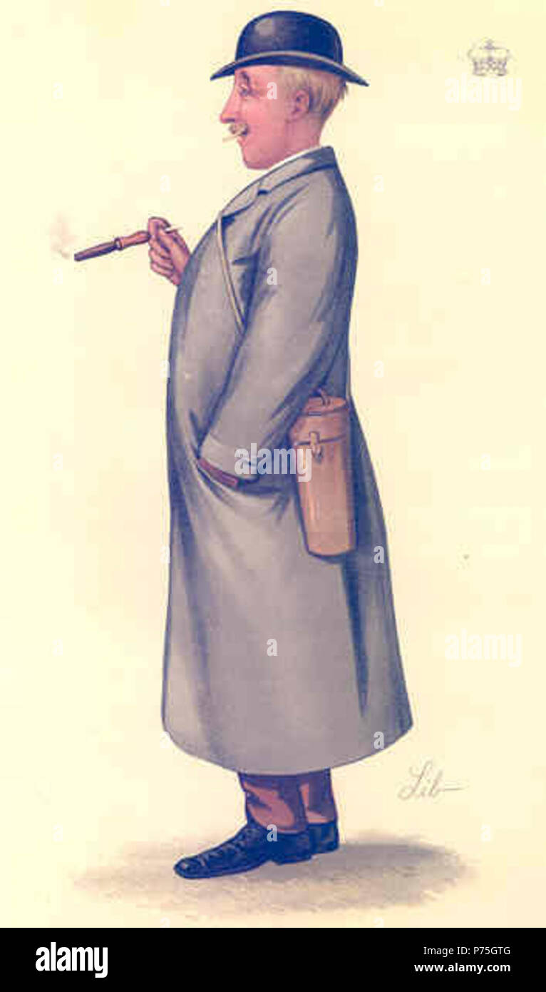 Caricature of Manners Astley, 20th Baron Hastings (18571904