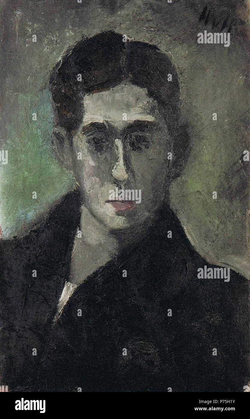 . Selbstbildnis, 1923  N/A 139 Helmut Kolle - Self Portrait, 1923 Stock Photo