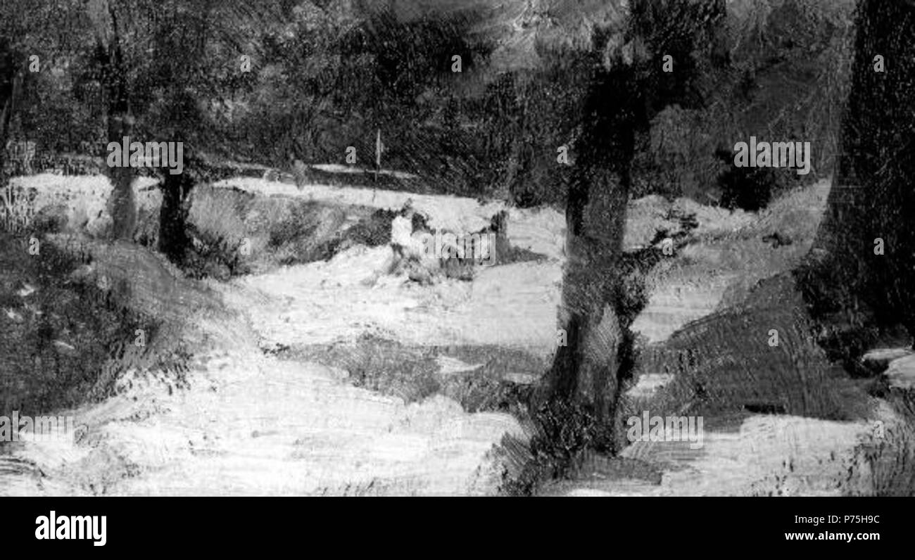 .  eština: Dlníci na lesní cest  before 1931 140 Hermina Laukotova 24.1.1853-17.1.1931 - Delnici na lesni ceste Stock Photo
