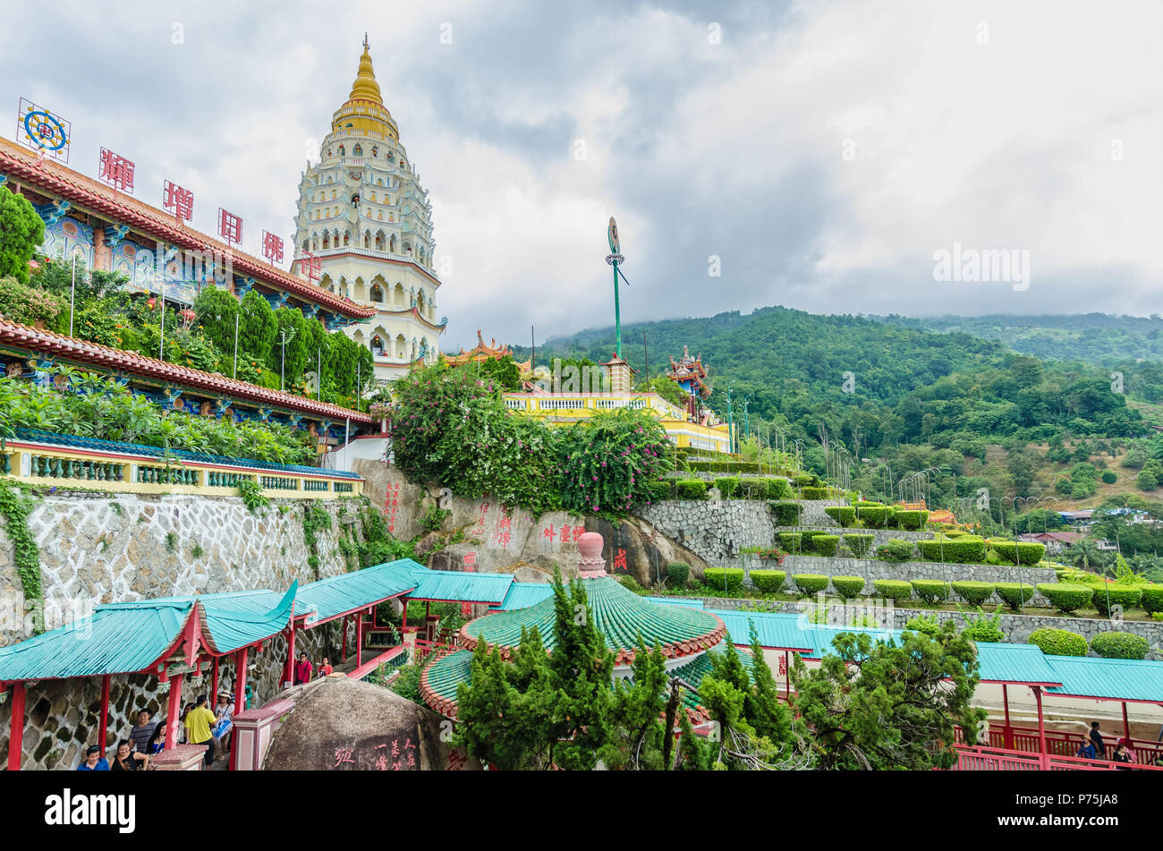 Penang,Malaysia - July 19,2015 : Kek Lok Si temple a Buddhist temple situated in Air Itam in Penang.It is one of the best known temples on the island. Stock Photo