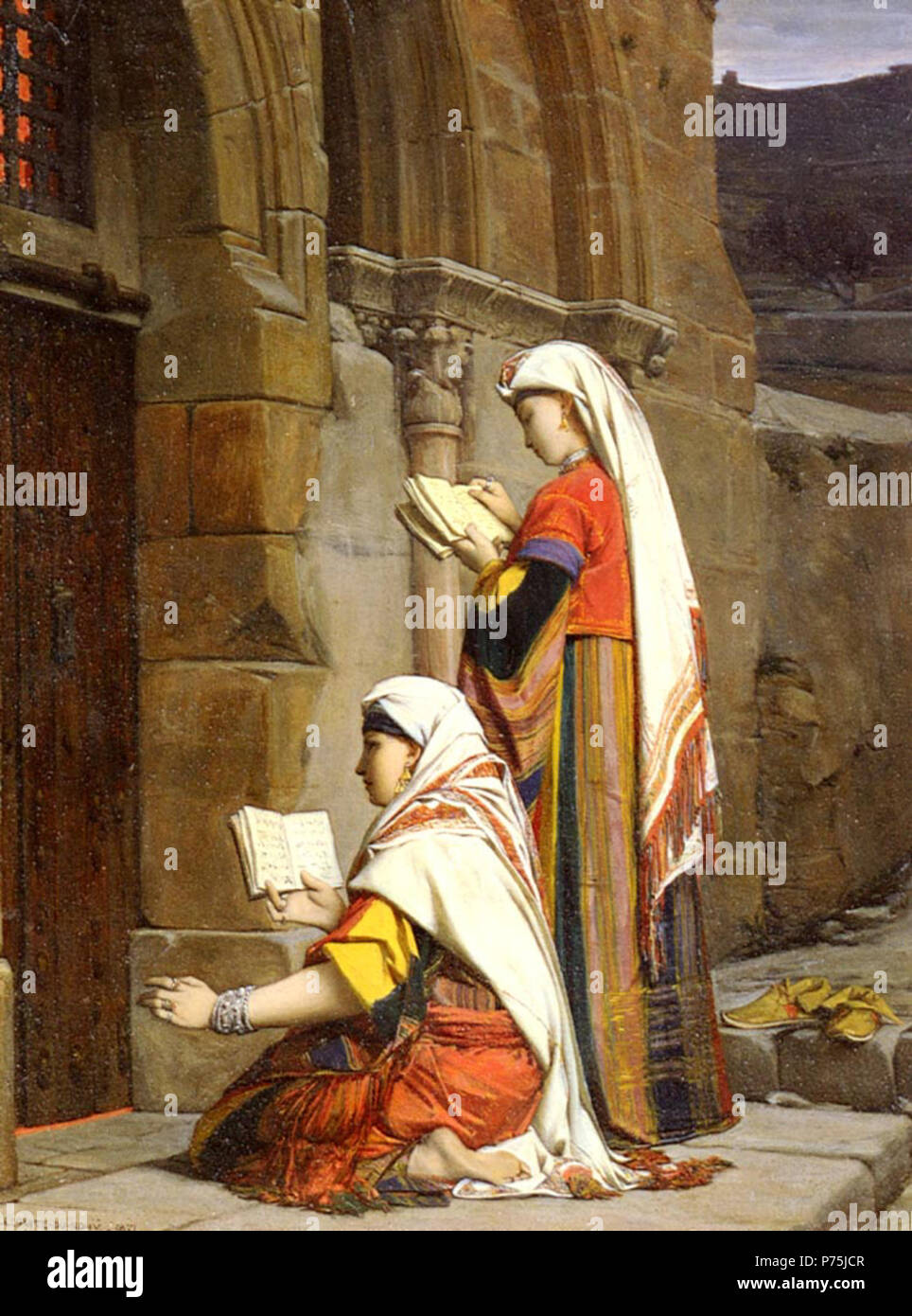 . Chrétiennes Au Tombeau De la Vierge, Jerusalem (Christian Women at the Tomb of the Virgin, Jerusalem)  1871 155 Lecomte du Nouy Tombeau de la Vierge Stock Photo