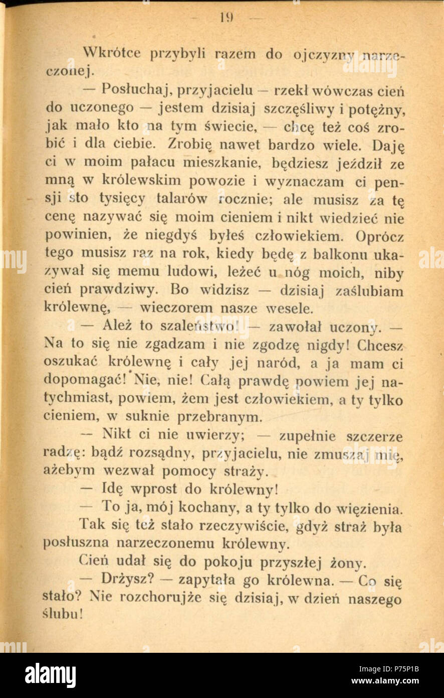 179 PL Hans Christian Andersen-Cień, Śpiewak z pod strzechy 23 Stock Photo