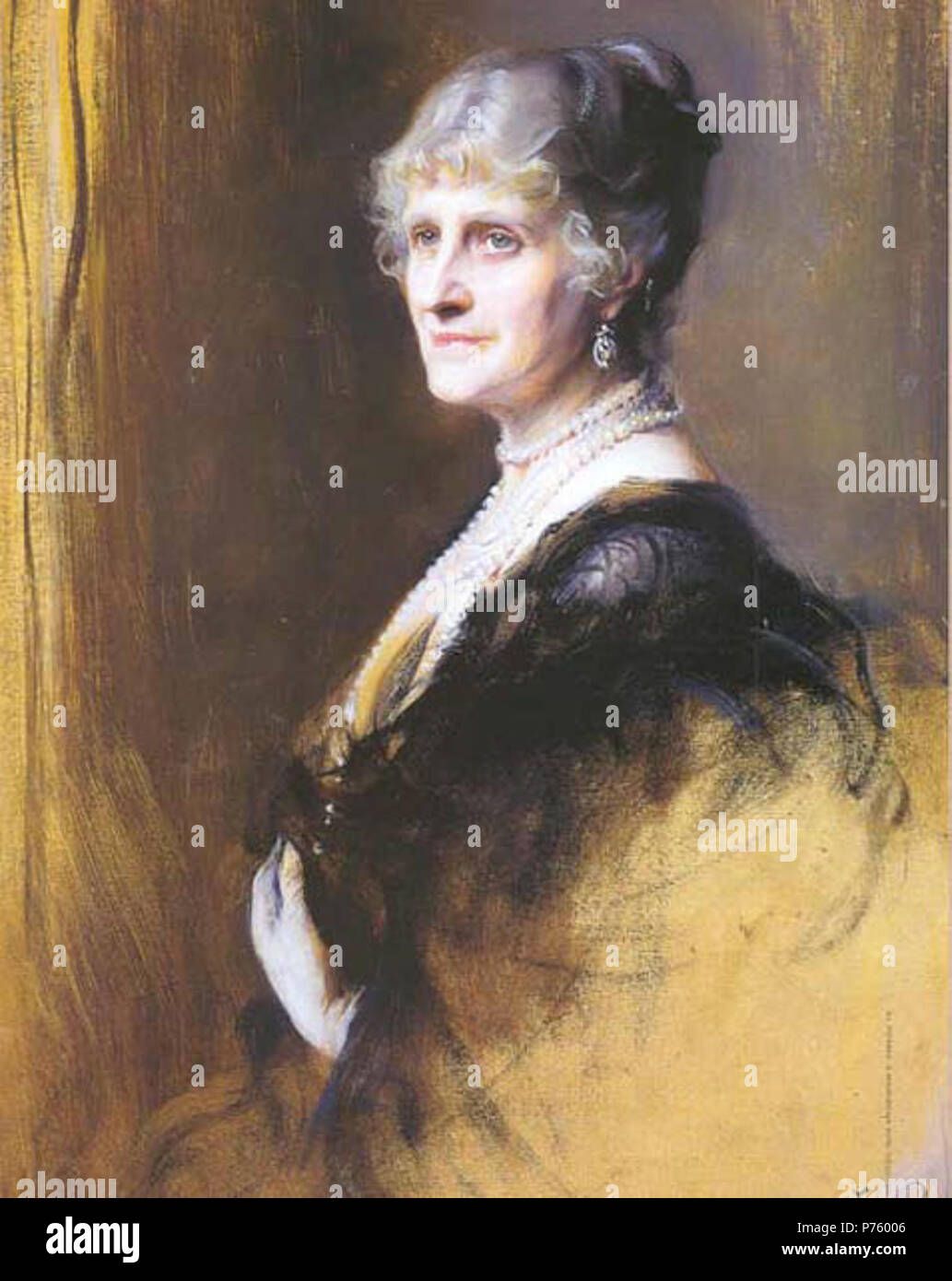 English: Portrait of Nina Cecilia Cavendish-Bentinck, Countess of Strathmore and Kinghorne (1862-1938) . 1931 170 Nina Cecilia Cavendish-Bentinck Stock Photo