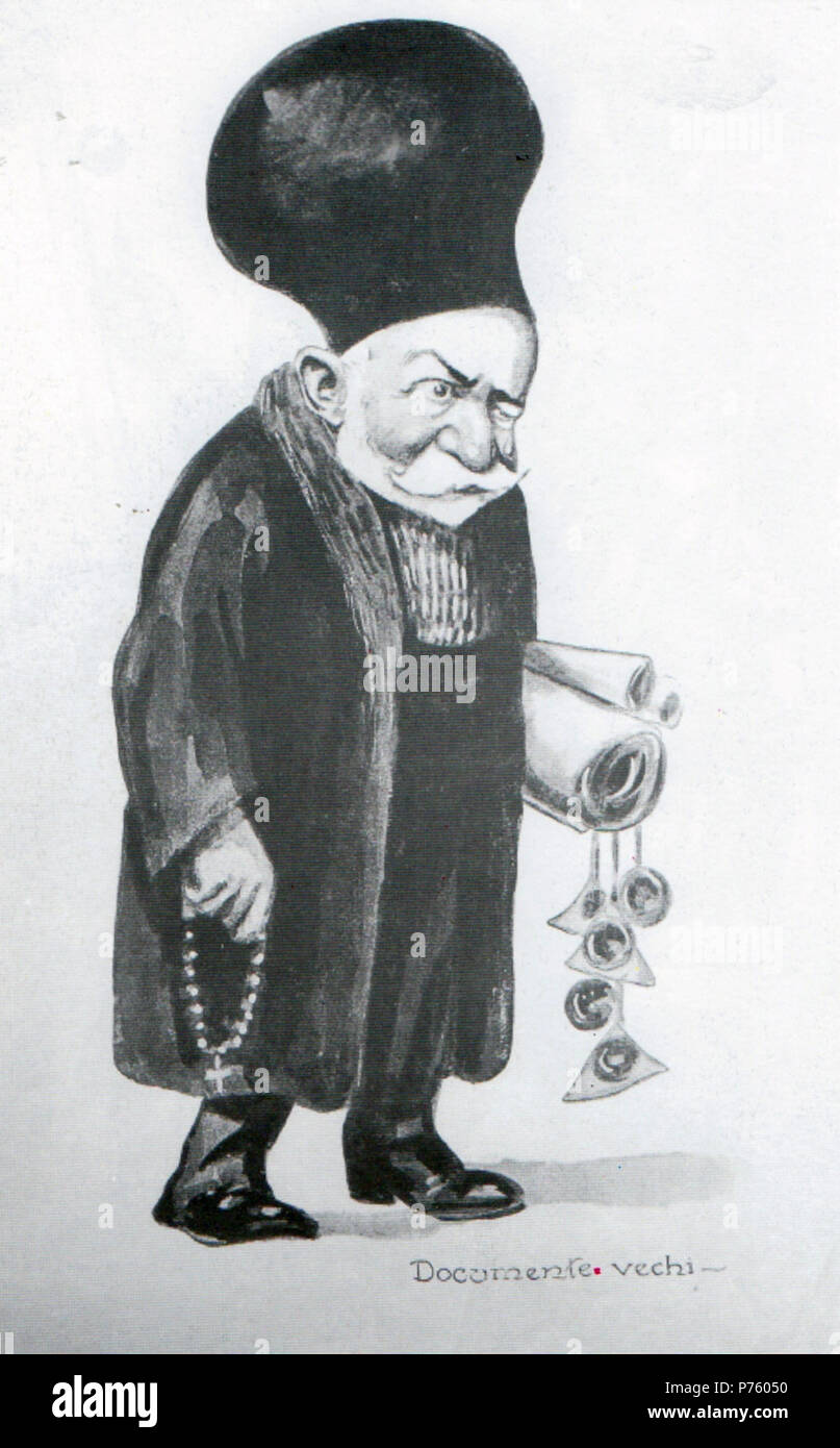 Român: Dimitrie Sturdza - Documente vechi, din volumul de caricaturi Albumul meu . Unknown date 171 NSPetrescuGaina - Dimitrie Sturdza (3) Stock Photo