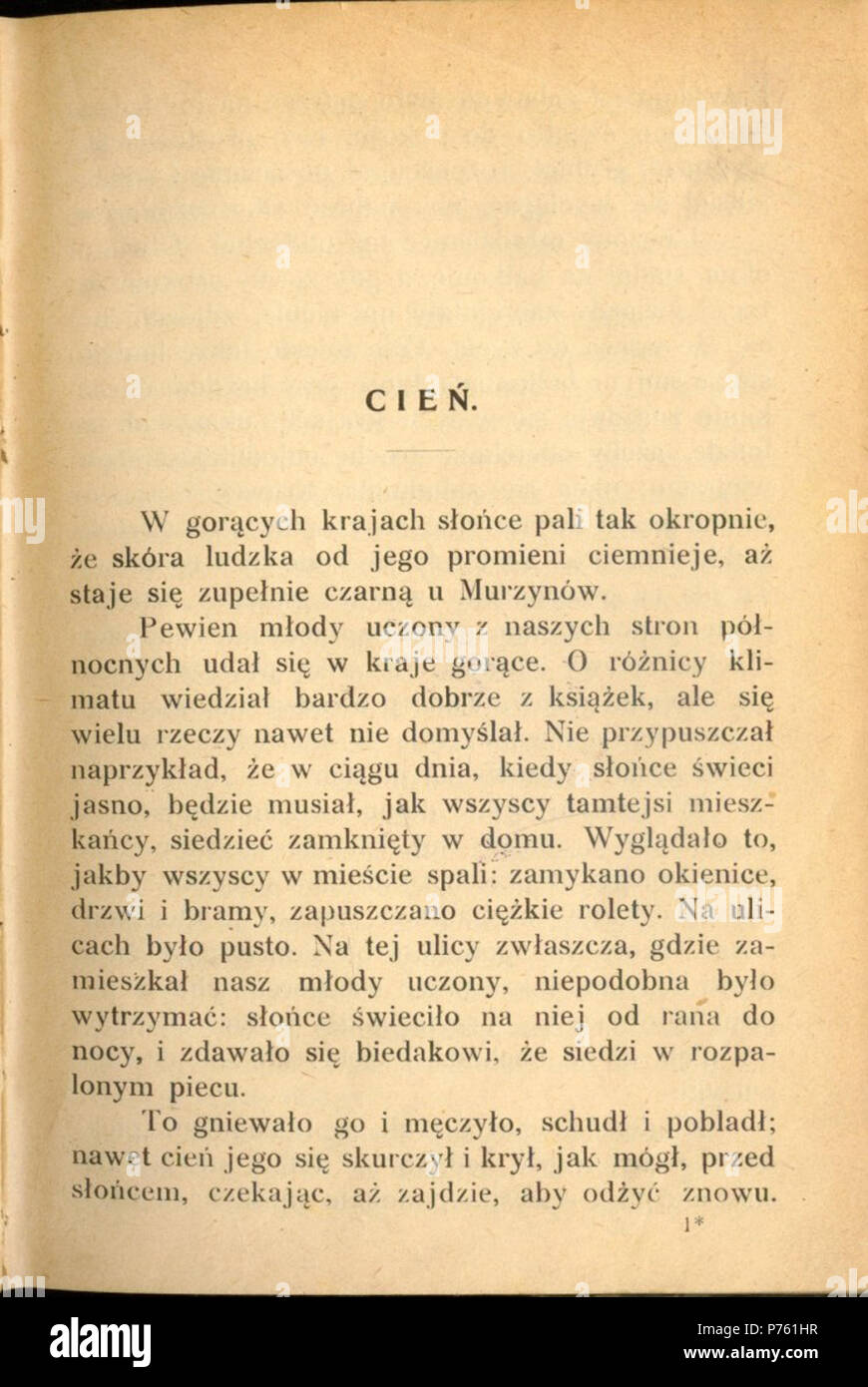 186 PL Hans Christian Andersen-Cień, Śpiewak z pod strzechy 07 Stock Photo