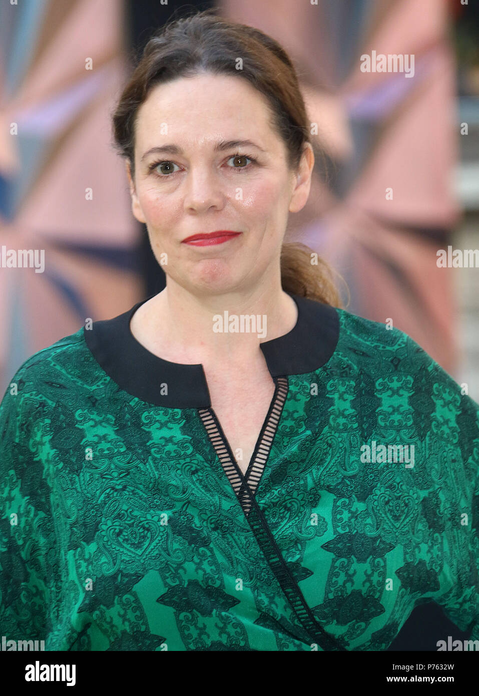 Jun 06, 2018 - Olivia Colman attending Royal Academy Of Arts 250th Summer Exhibition Preview Party at Burlington House in London, England, UK Stock Photo