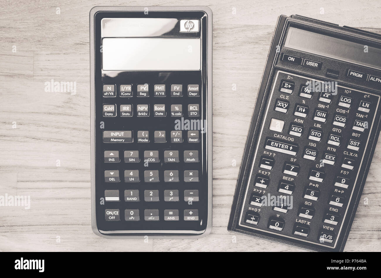 vintage hand held personal calculator from - HP 41CX - Stock Image