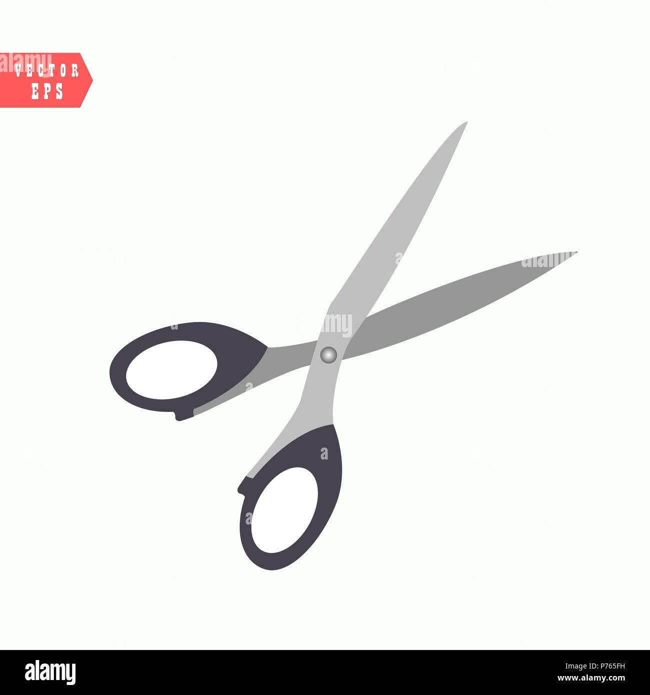 Scissors icon. Cutting scissors icon. Vector illustration. Isolated on white background. Web design element. eps10 Stock Vector