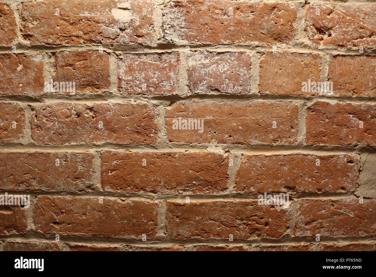 Red Brick Wall Close up Stock Photo