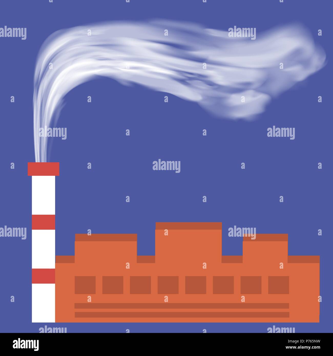 Smoke pollution chimney industry Stock Vector Images Alamy