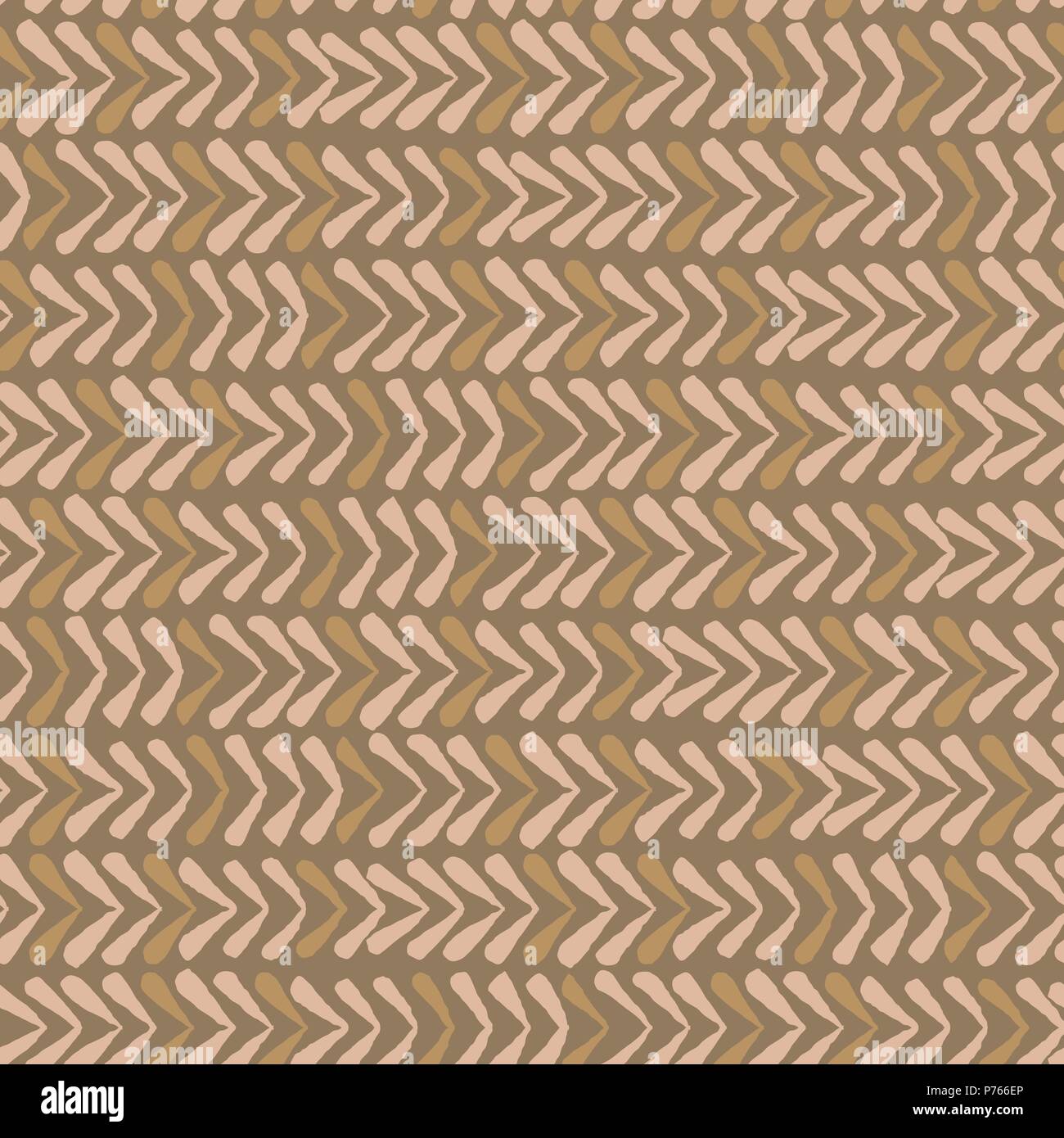 Abstract seamless vector nature ribbon chevron coffee pattern Stock Vector