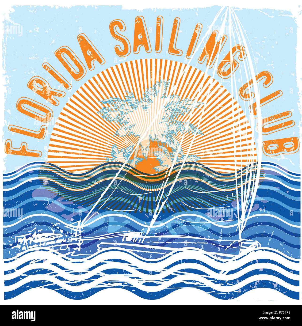 Florida sailing club graphic design Stock Vector Image & Art Alamy