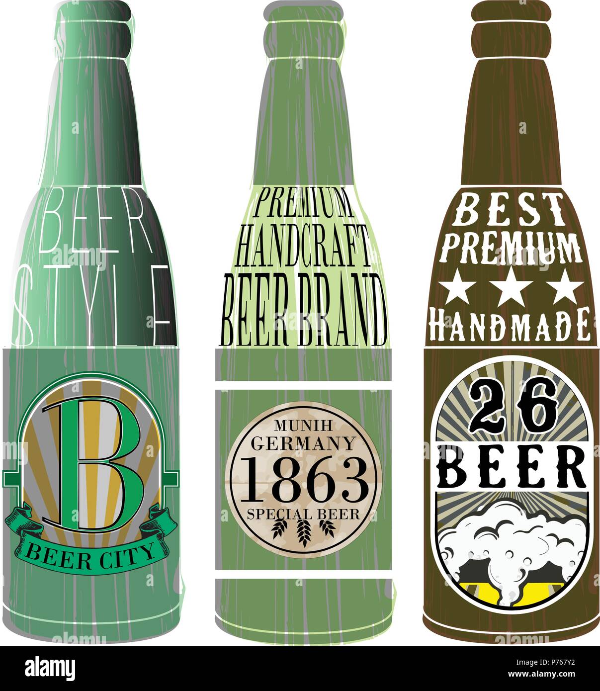 Beer bottle graphic design Stock Vector Image & Art Alamy