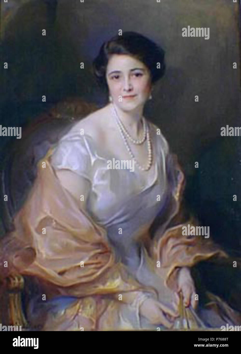 185 Philip Alexius de Laszlo - Retrato de Doña Elizabeth G. de Hirsch, 1933 Stock Photo