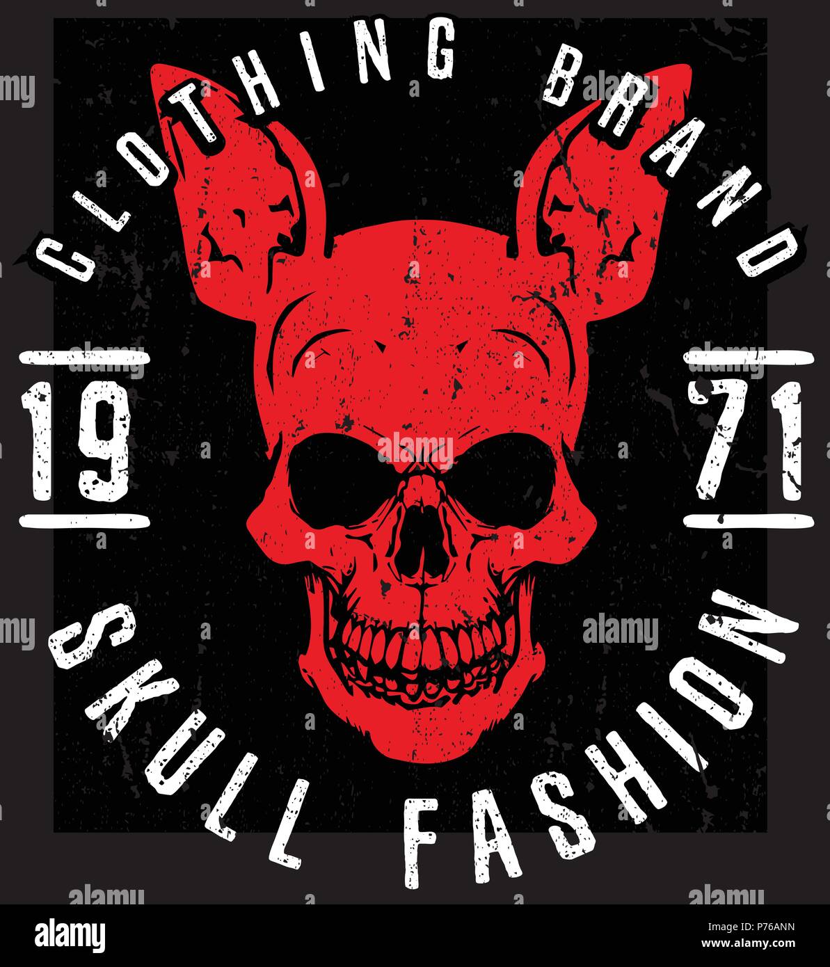 Skull T shirt Graphic Design Stock Vector Image Art Alamy