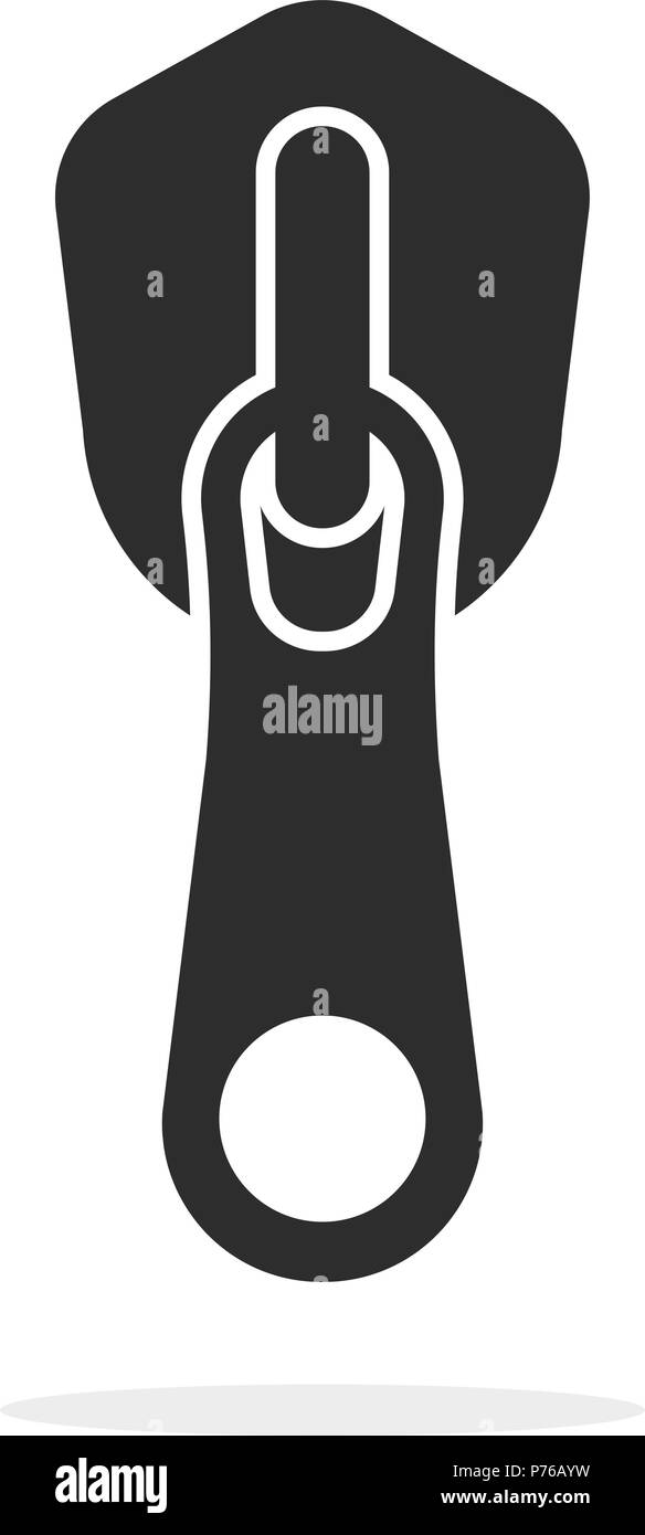 simple black zipper icon Stock Vector