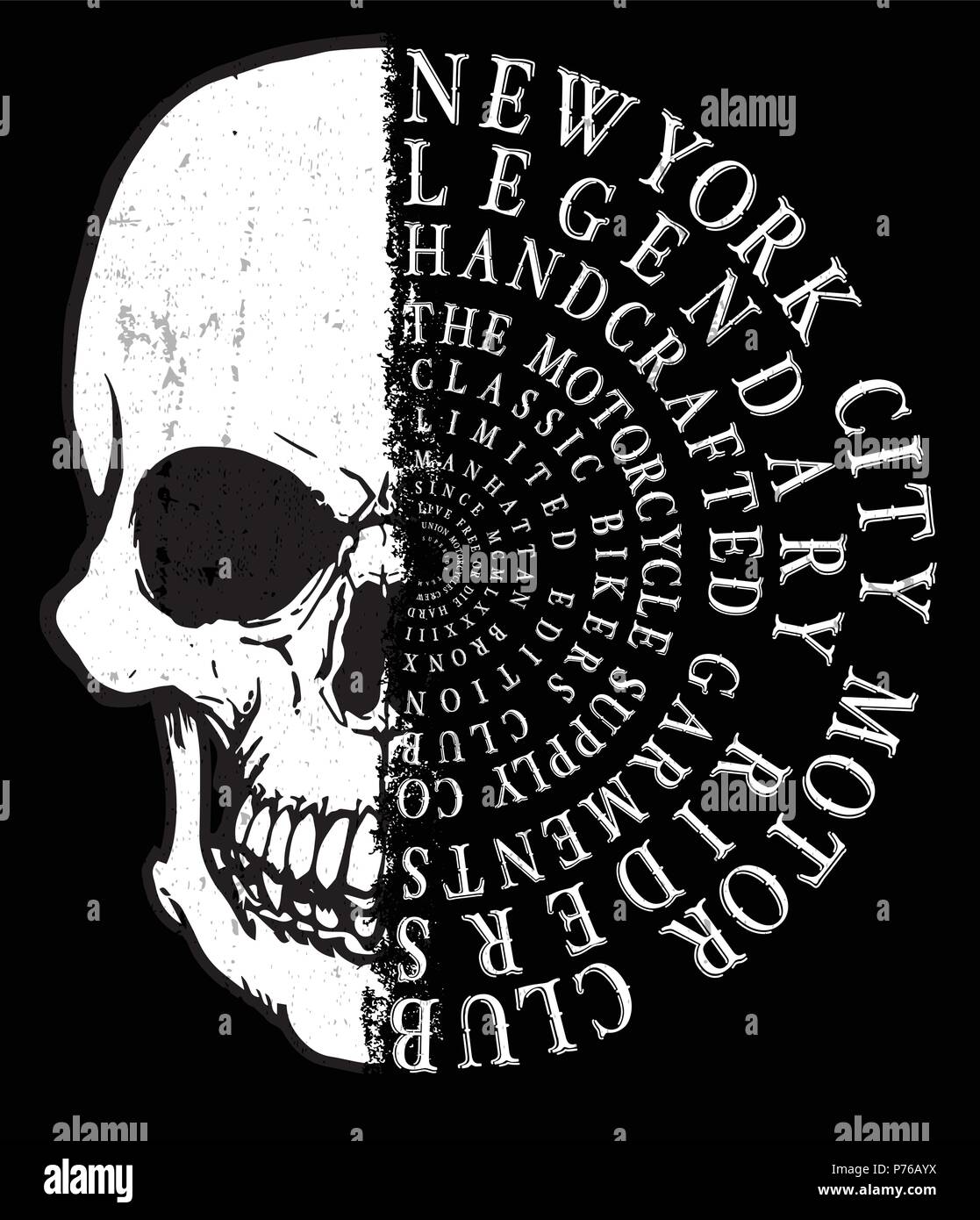 Skull T shirt Graphic Design Stock Vector Image Art Alamy